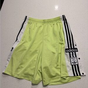 Adidas Men's Neon Green Athletic Shorts
